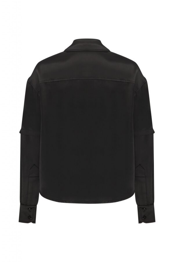 Satin Shirt / Black - Görsel 2